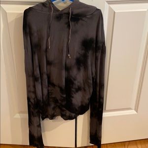 Hooded tie dye shirt